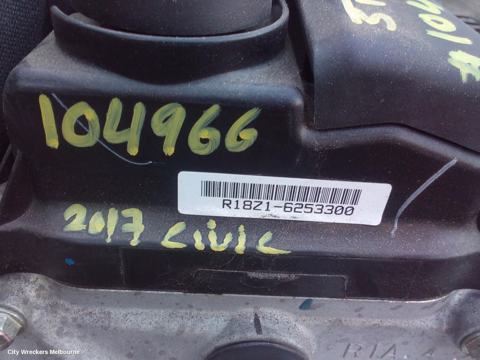 HONDA CIVIC ENGINE, PETROL, 1.8, 10TH GEN, 05/2016 ONWARDS