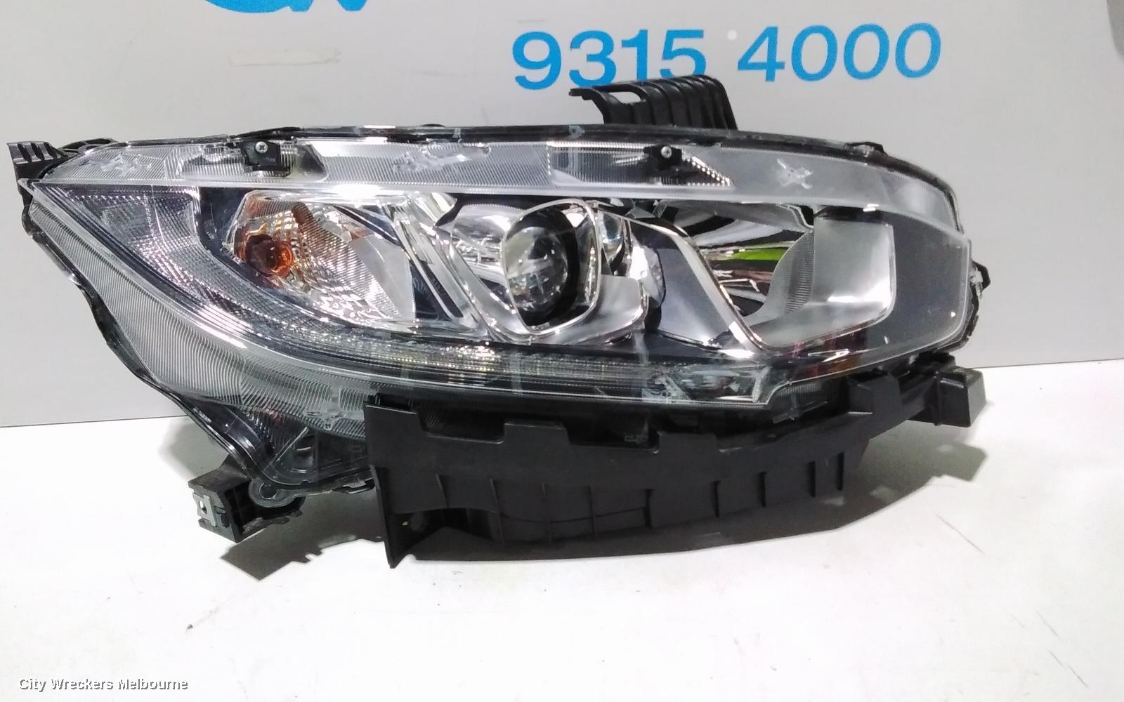 HONDA CIVIC RIGHT HEADLAMP, 10TH GEN, HATCH/SEDAN, HALOGEN TYPE, 05/2016 ONWARDS