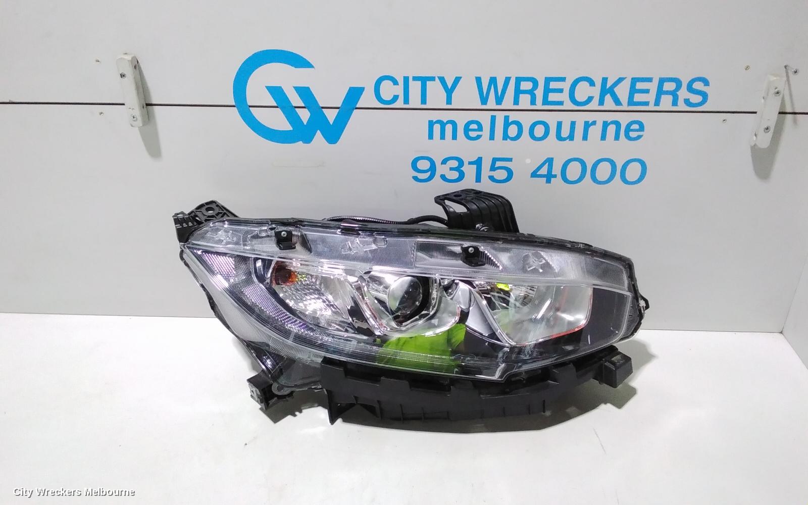 HONDA CIVIC RIGHT HEADLAMP, 10TH GEN, HATCH/SEDAN, HALOGEN TYPE, 05/2016 ONWARDS
