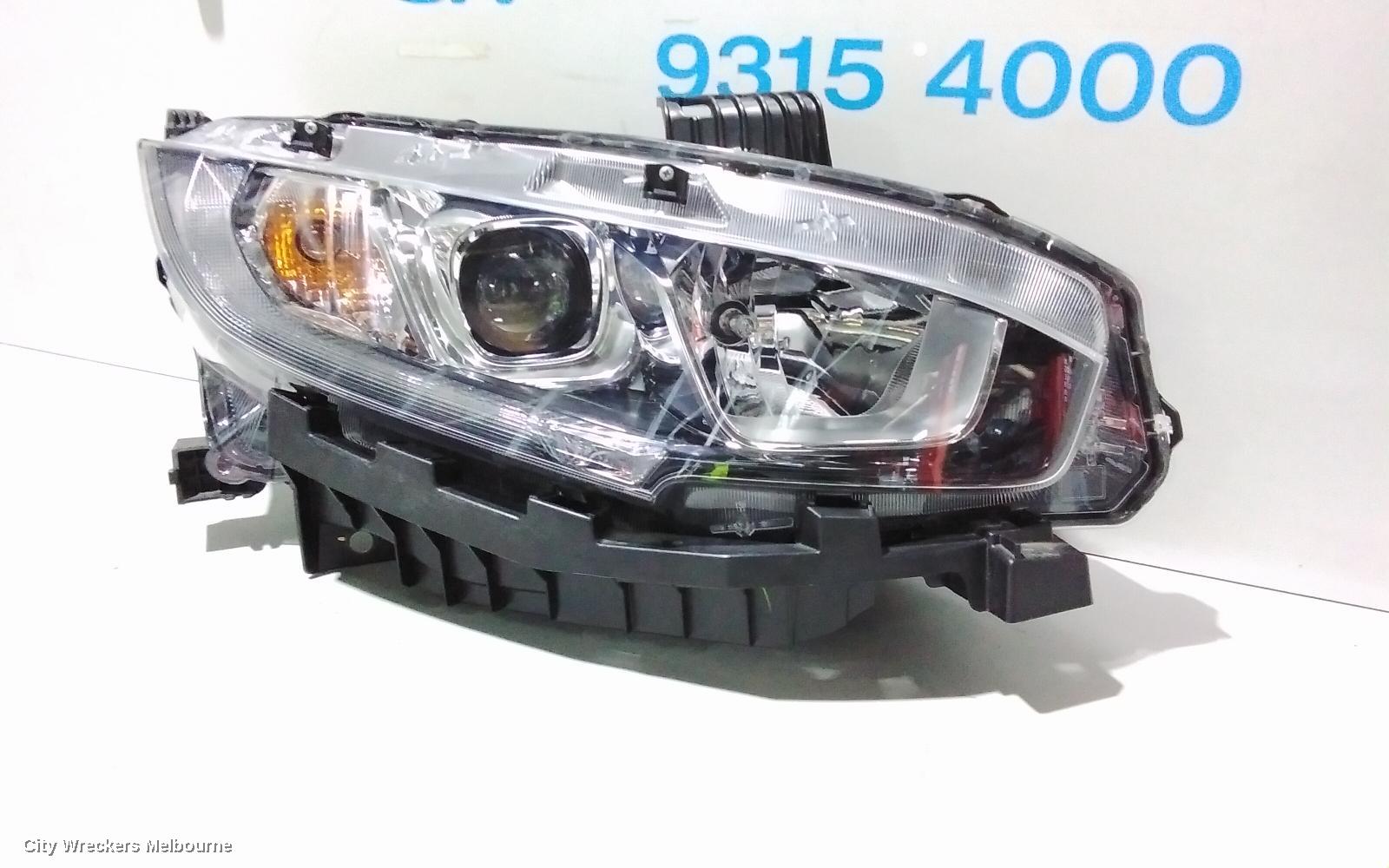 HONDA CIVIC RIGHT HEADLAMP, 10TH GEN, HATCH/SEDAN, HALOGEN TYPE, 05/2016 ONWARDS