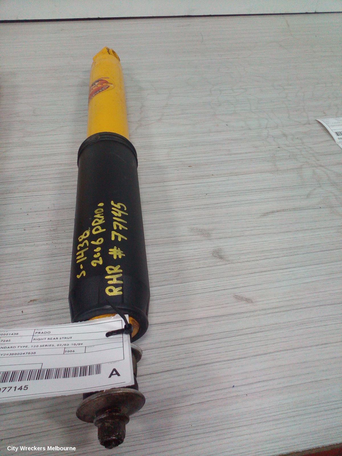 TOYOTA PRADO RIGHT REAR STRUT, STANDARD TYPE, 120 SERIES, 02/2003 - 10/2009