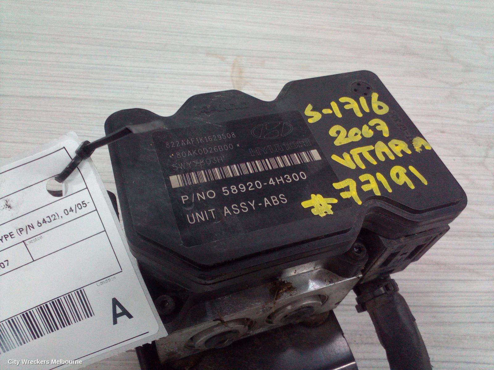 SUZUKI VITARA ABS PUMP/MODULATOR, GRAND VITARA, JB, NON ESP CONTROL TYPE (P/N 5611064JC1), 04/2005 - 09/2008