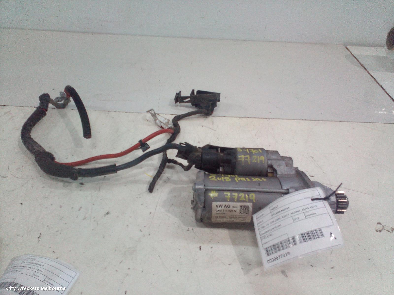 VOLKSWAGEN PASSAT STARTER, PETROL, 1.8, CJSA CODE, BOSCH, B8/MK7, 06/2015 - 10/2019