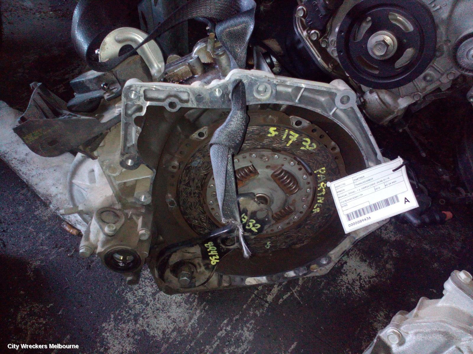 PEUGEOT PARTNER TRANS/GEARBOX, MANUAL, DIESEL, 1.6, 20DP33 CODE, 09/2008 - 01/2015