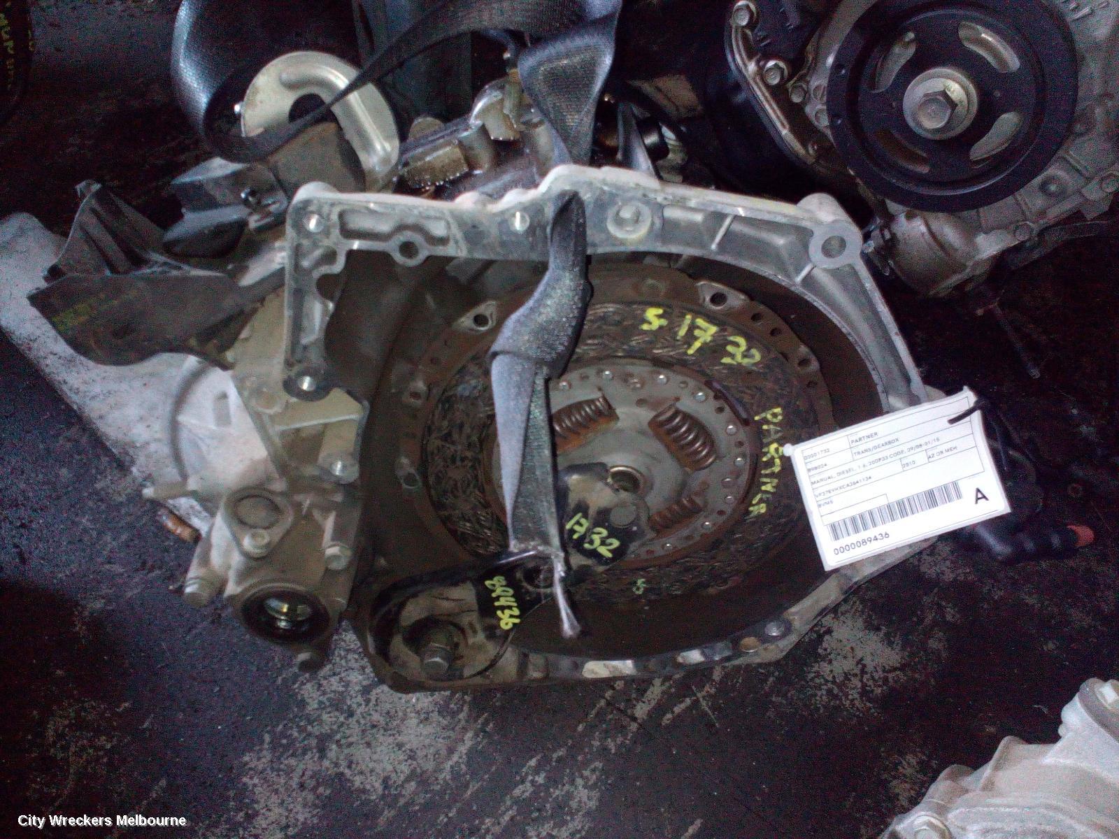 PEUGEOT PARTNER TRANS/GEARBOX, MANUAL, DIESEL, 1.6, 20DP33 CODE, 09/2008 - 01/2015