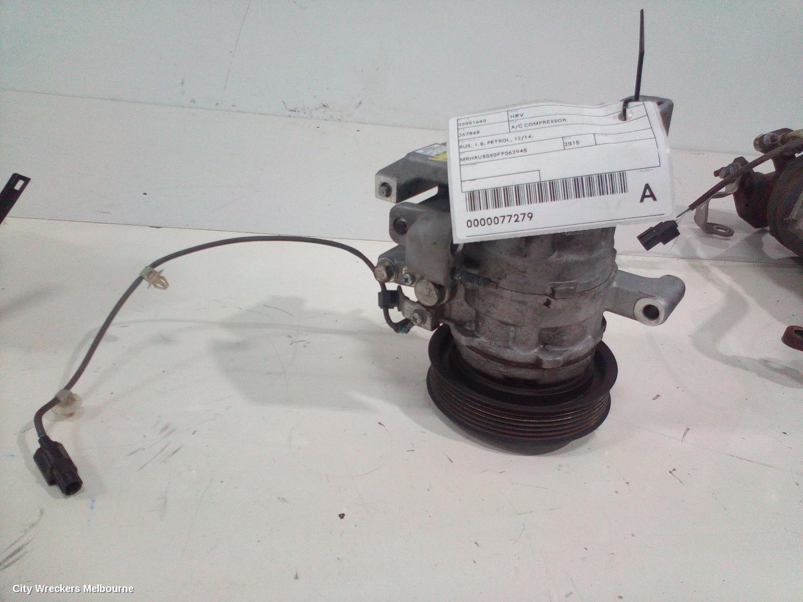 HONDA HRV A/C COMPRESSOR, RU5, 1.8, PETROL, 12/2014 ONWARDS