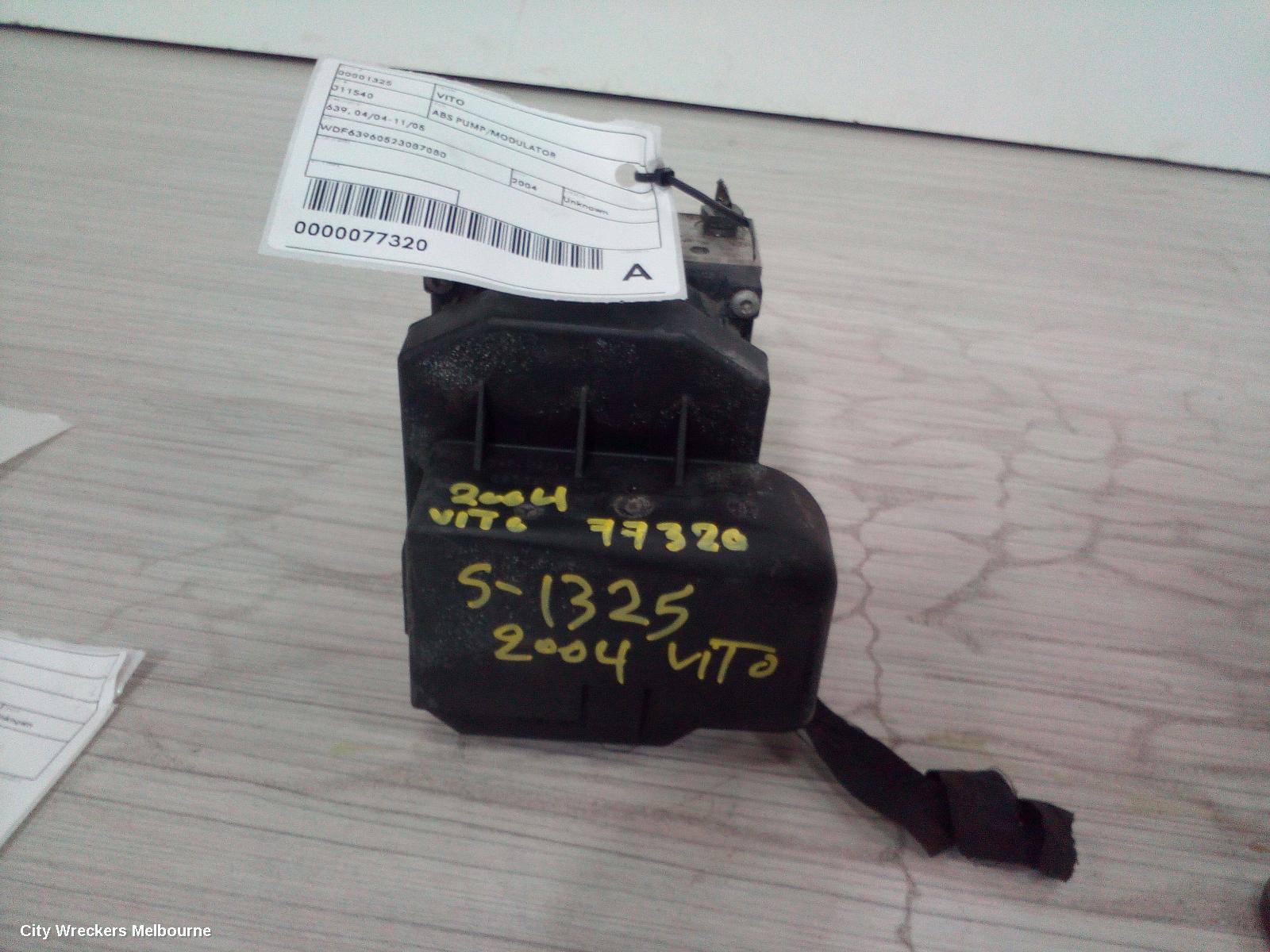 MERCEDES VITO ABS PUMP/MODULATOR, 639, 04/2004 - 11/2005