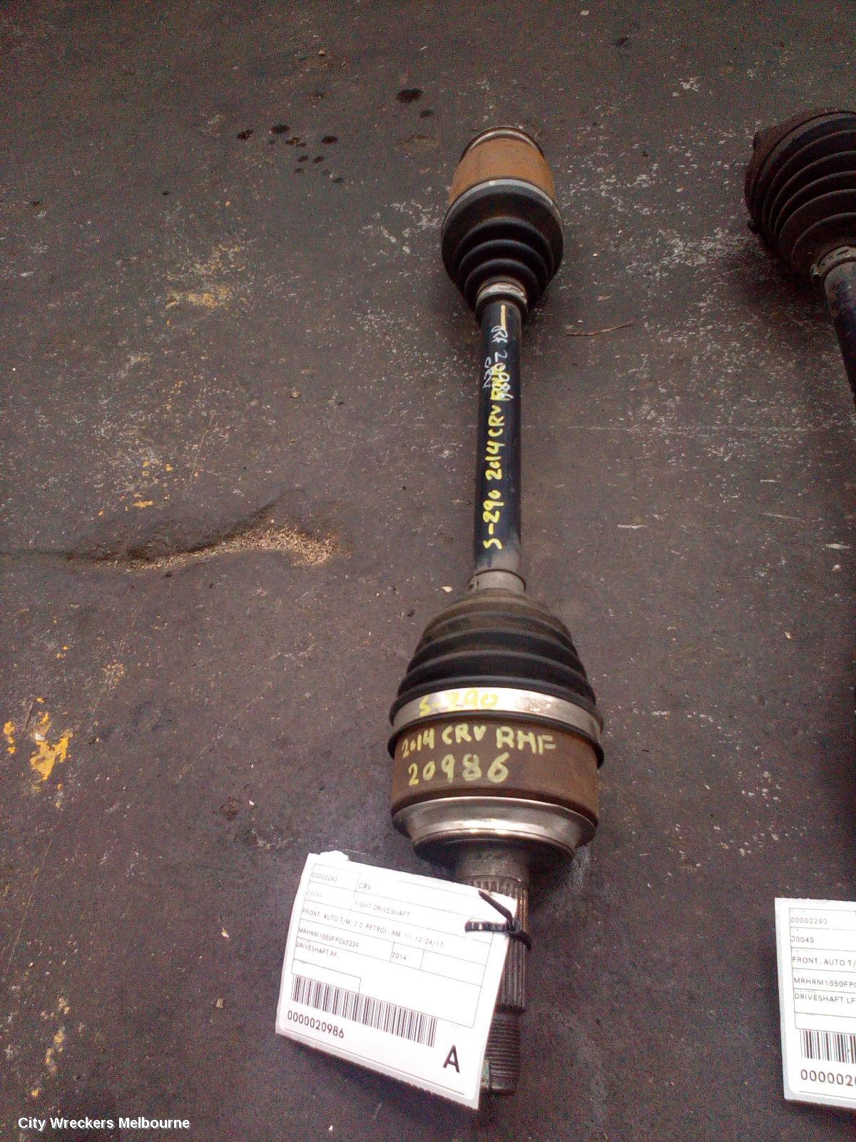 HONDA CRV RIGHT DRIVESHAFT, FRONT, AUTO T/M, 2.0, PETROL, RM, 11/2012 - 04/2017