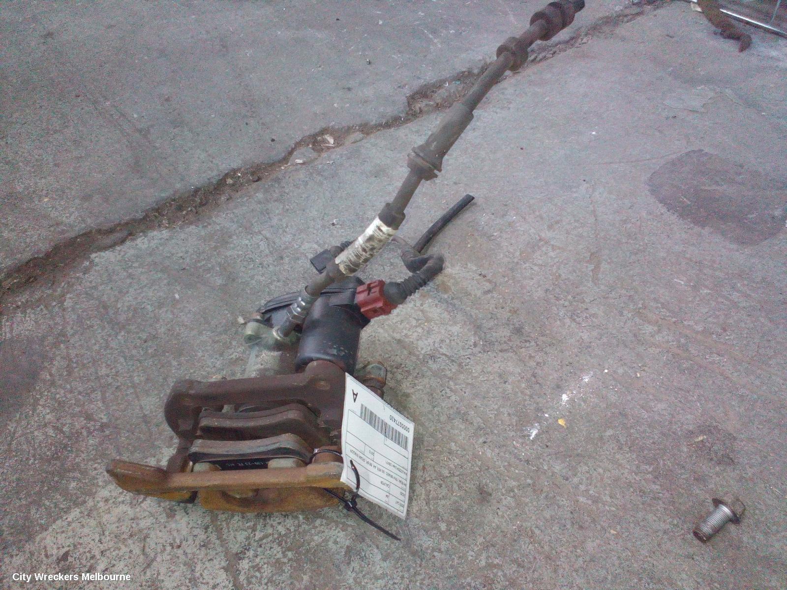 AUDI A4 CALIPER, RH REAR, TRW BRAND, SILVER, A4, B8 8K, SEDAN/WAGON, 02/2008 - 09/2015