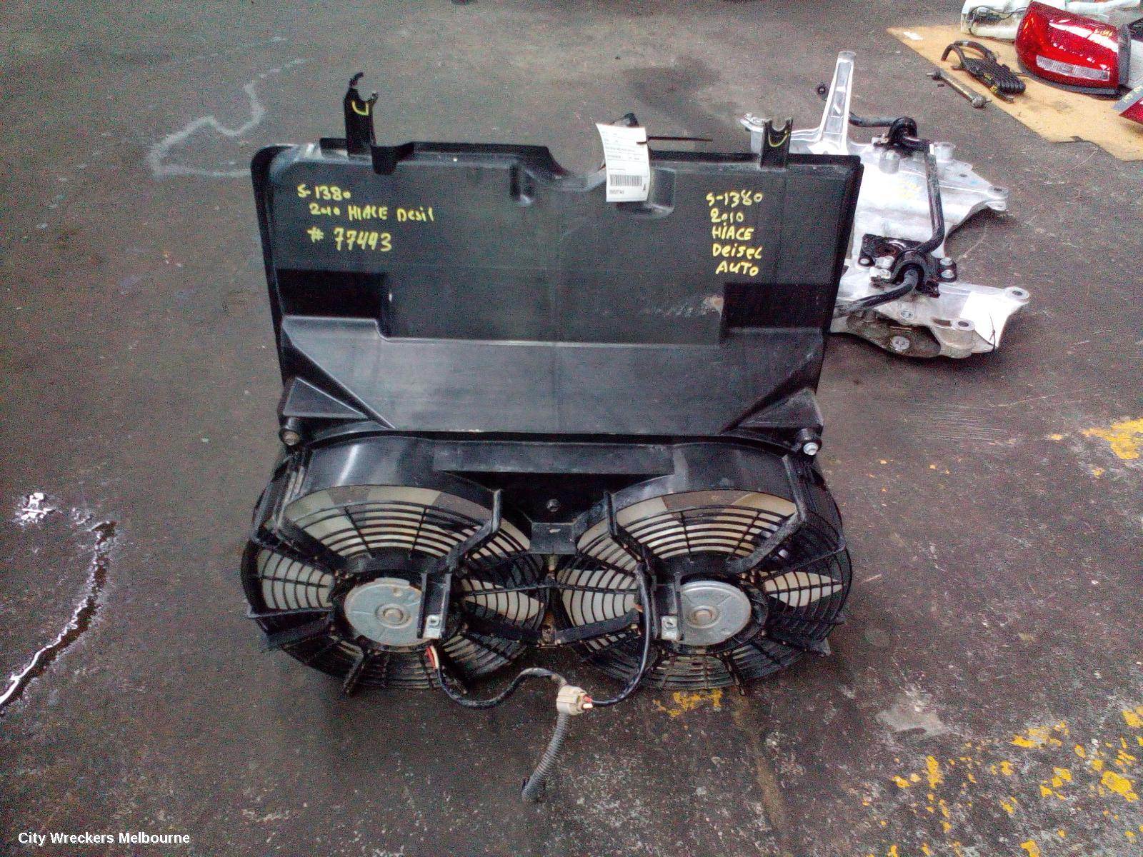 TOYOTA HIACE FAN, DUAL FAN ASSY, DIESEL, TRH/KDH, 08/2010 - 04/2019