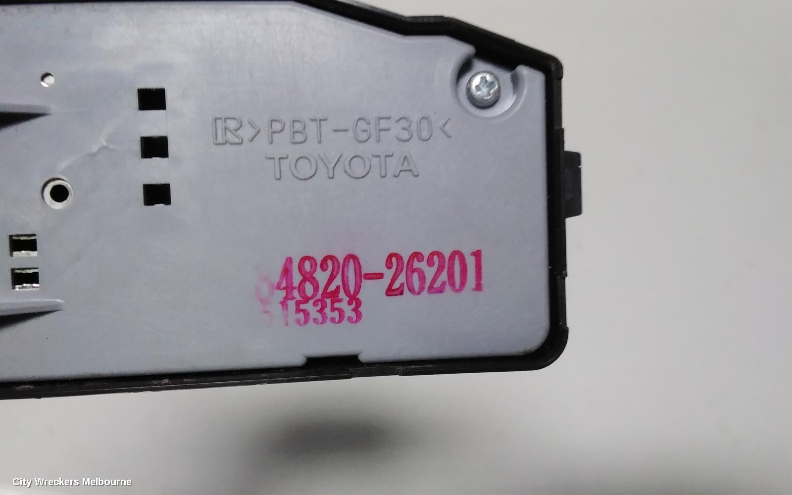 TOYOTA HIACE PWR DR WIND SWITCH, RH FRONT (MASTER SWITCH), TRH/KDH, 03/2005 - 02/2014