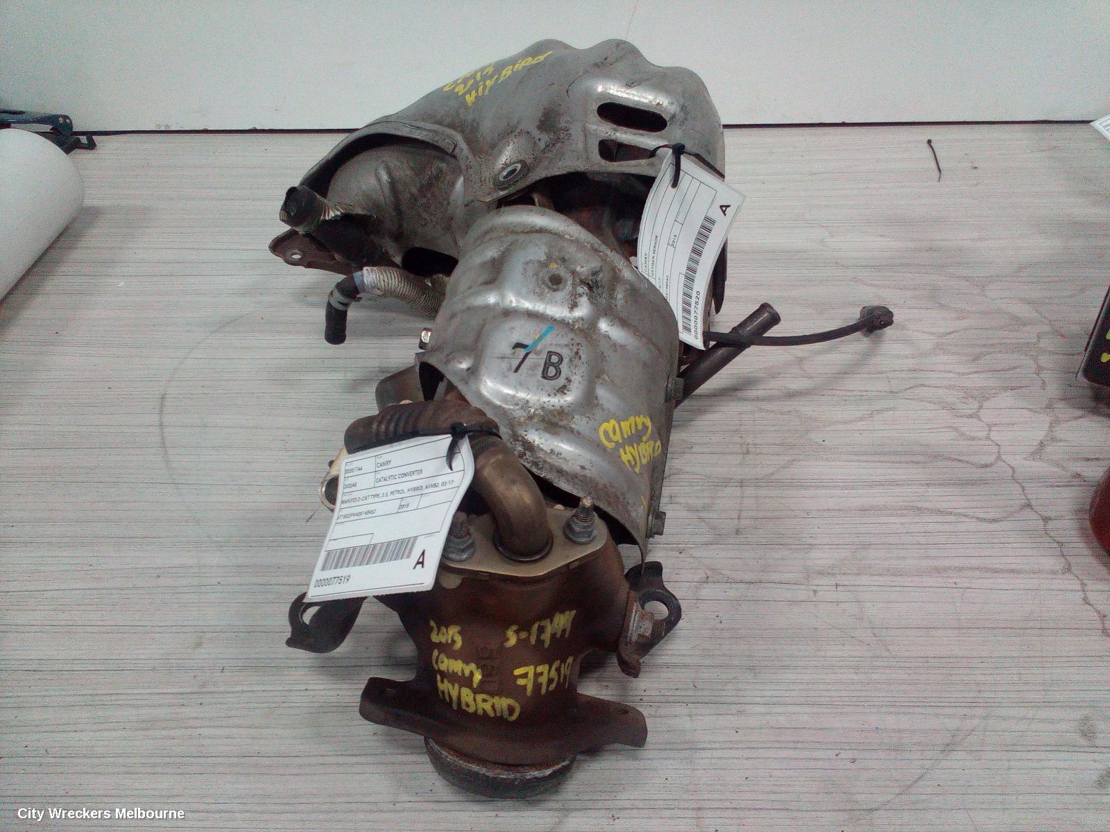 TOYOTA CAMRY CATALYTIC CONVERTER, MANIFOLD-CAT TYPE, 2.5, PETROL, HYBRID, AVV50, 03/2012 - 10/2017