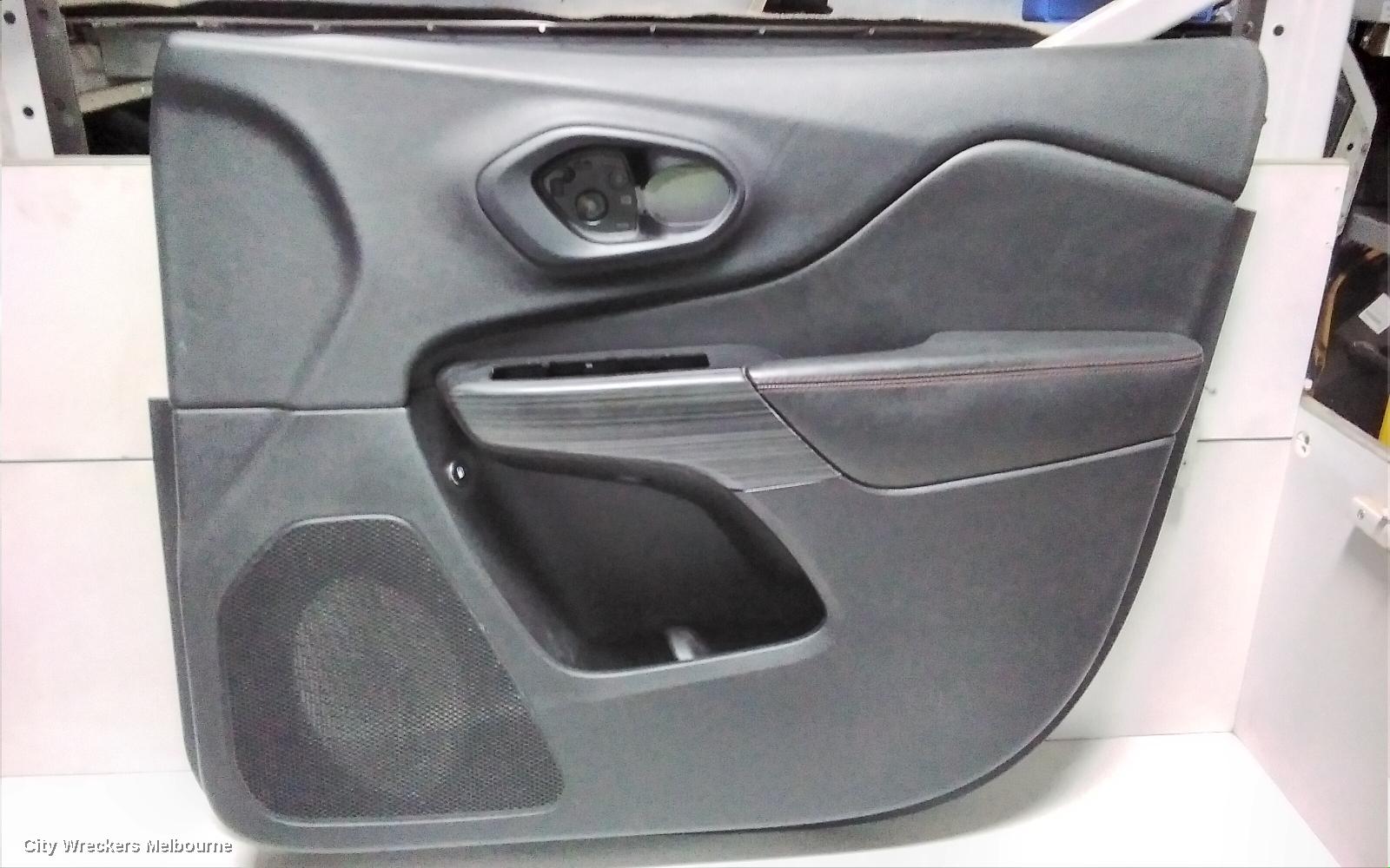 JEEP CHEROKEE DOOR TRIM, RH FRONT, KL, LEATHER, TRAILHAWK, 02/2014 - 03/2018