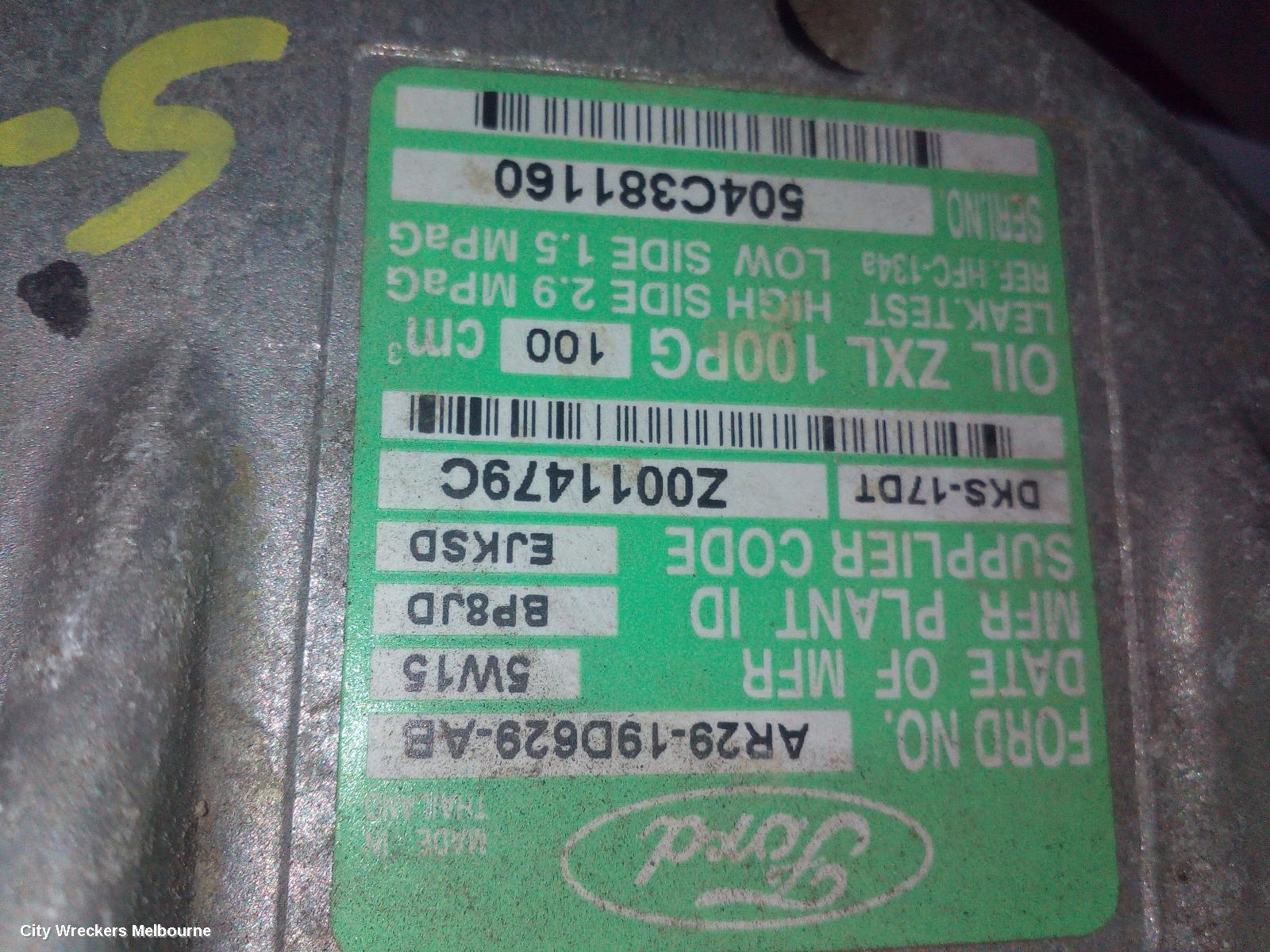 FORD FALCON A/C COMPRESSOR, FG-FGX, 4.0, PETROL (NOT LPI), 04/2008 - 12/2016