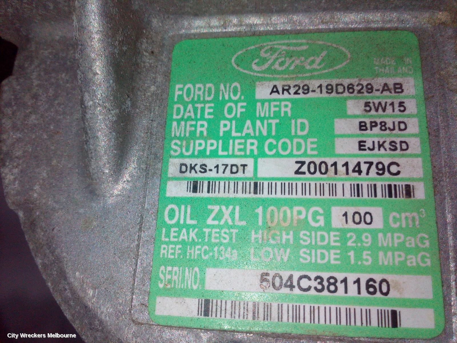 FORD FALCON A/C COMPRESSOR, FG-FGX, 4.0, PETROL (NOT LPI), 04/2008 - 12/2016