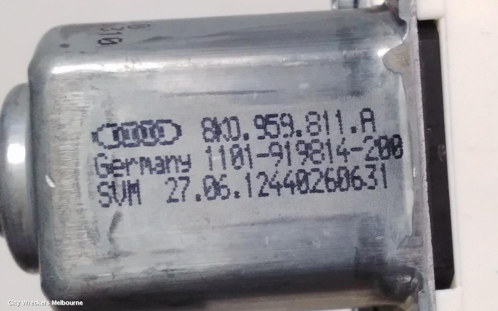 AUDI Q3 LEFT REAR WND REG/MOTOR, 8U, 03/2012 - 12/2018