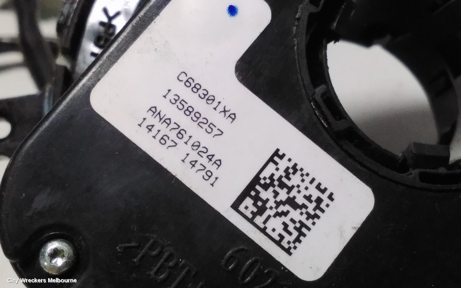 HOLDEN COMMODORE AIRBAG MODULE/SENSOR, CLOCKSPRING, VF, 05/2013 - 12/2017