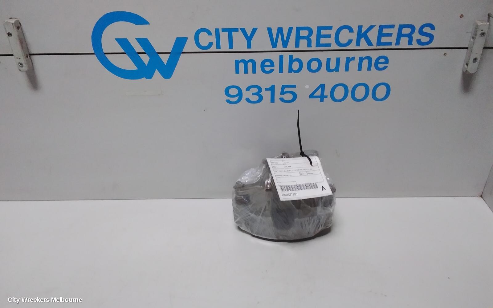 HOLDEN ASTRA CALIPER, RIGHT FRONT, BK, 5DR HATCH/WAGON, 09/2016 - 12/2020