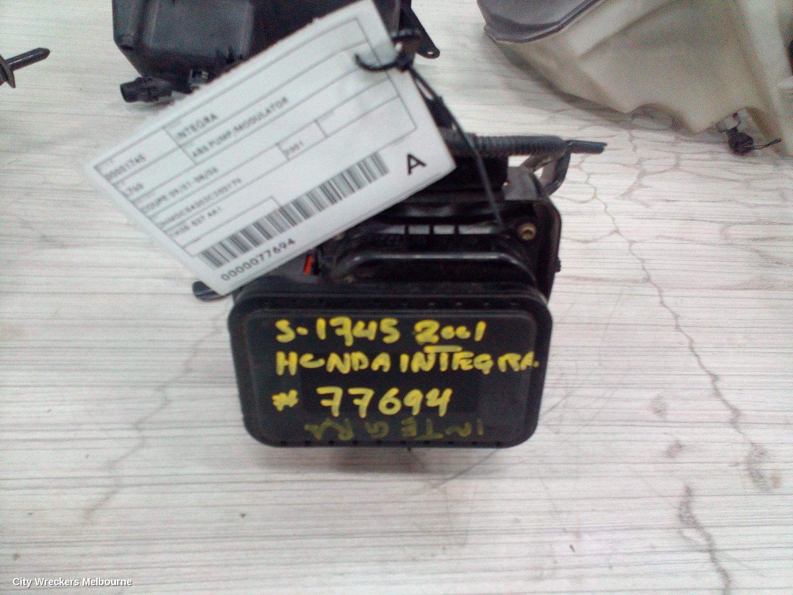 HONDA INTEGRA ABS PUMP/MODULATOR, COUPE 09/2001 - 08/2006