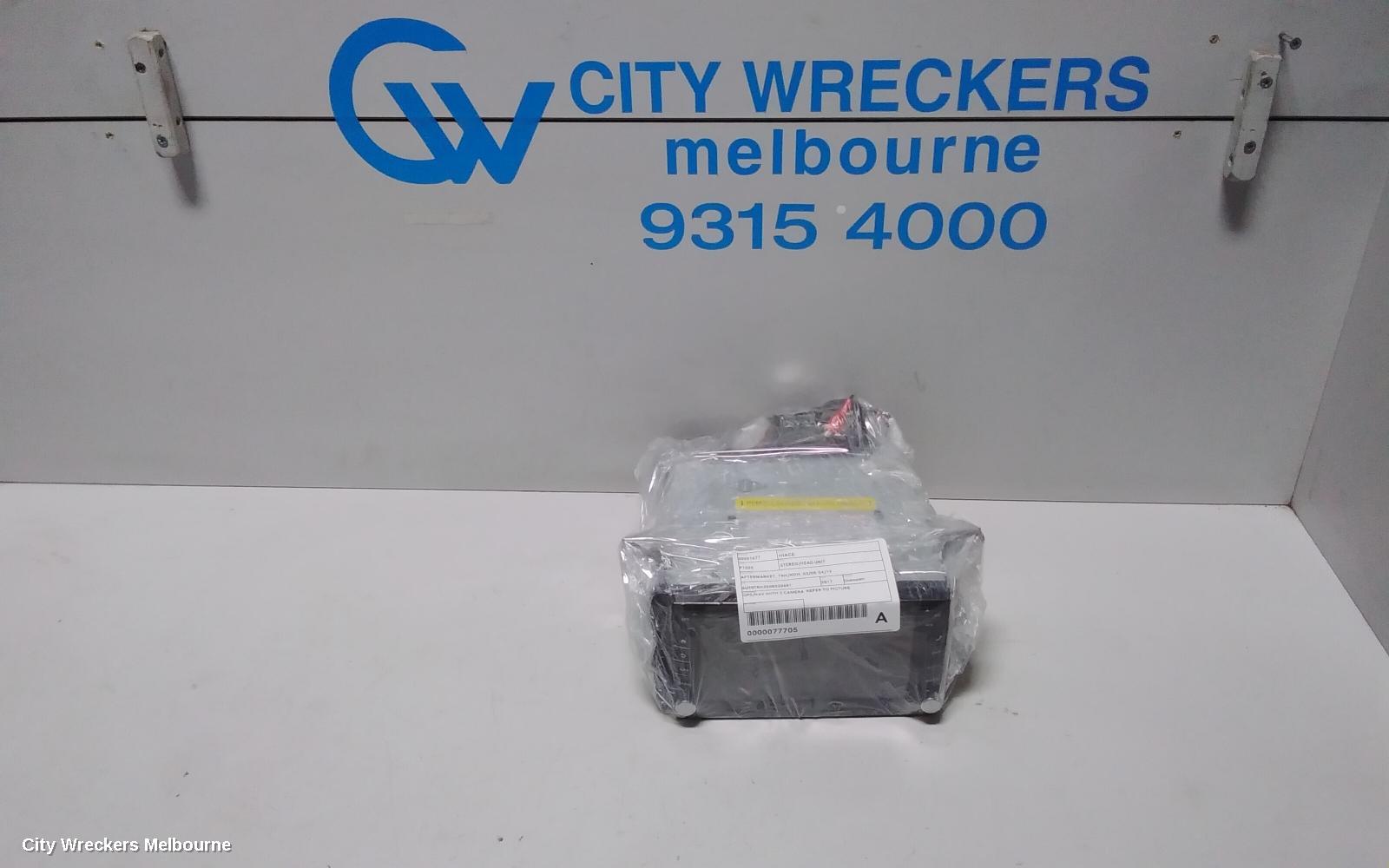 TOYOTA HIACE RADIO/CD/DVD/SAT/TV, AFTERMARKET, TRH/KDH, 03/2005 - 04/2019