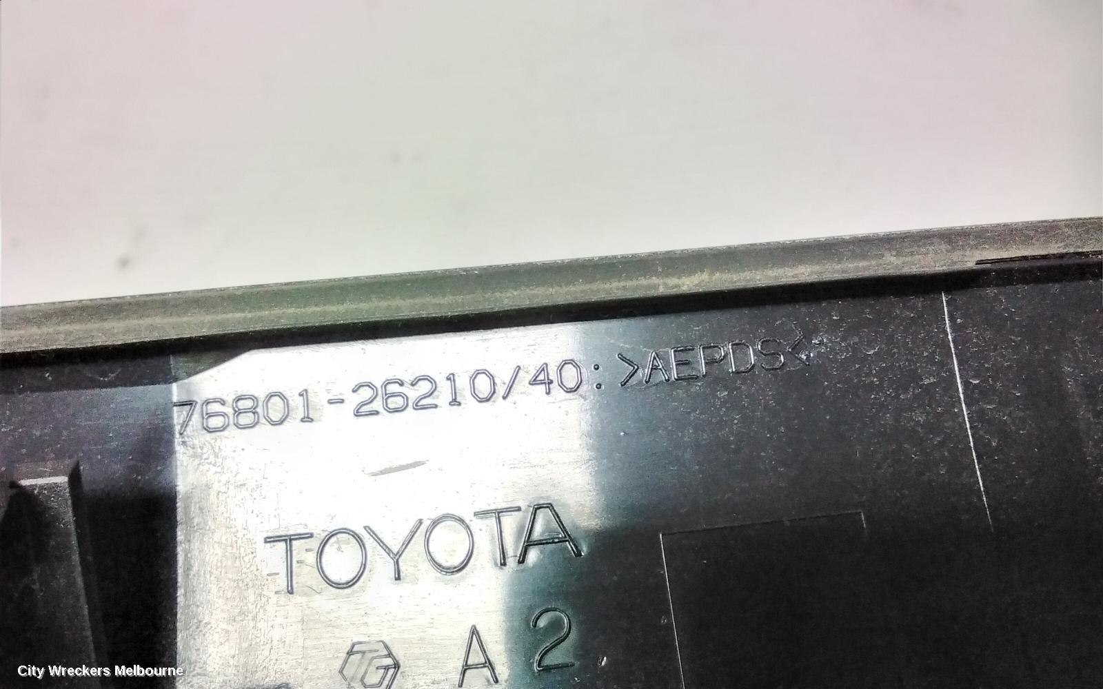 TOYOTA HIACE REAR GARNISH, TAILGATE GARNISH (CENTRE), TRH/KDH, W/ CAMERA TYPE, 03/2005 - 04/2019