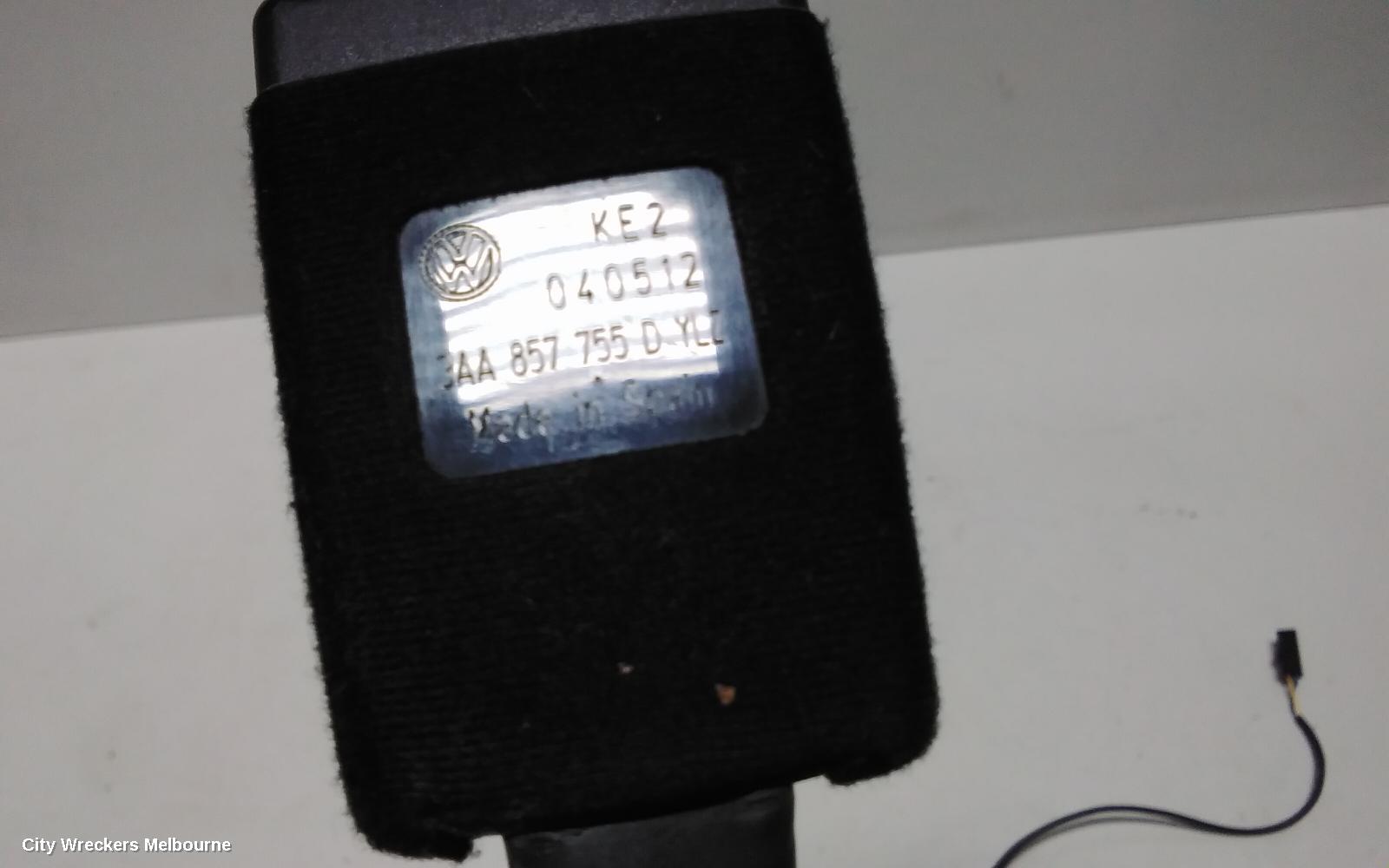 VOLKSWAGEN PASSAT SEATBELT/STALK, LH FRONT, SEAT BELT STALK ONLY, 3C/MK6 B7, 09/2010 - 05/2015