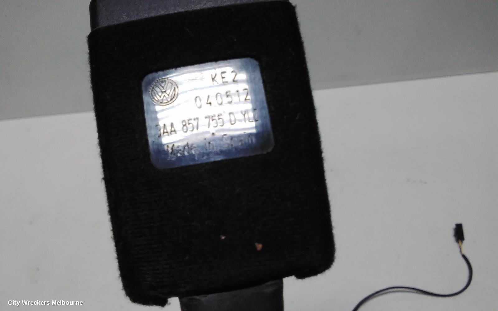VOLKSWAGEN PASSAT SEATBELT/STALK, LH FRONT, SEAT BELT STALK ONLY, 3C/MK6 B7, 09/2010 - 05/2015