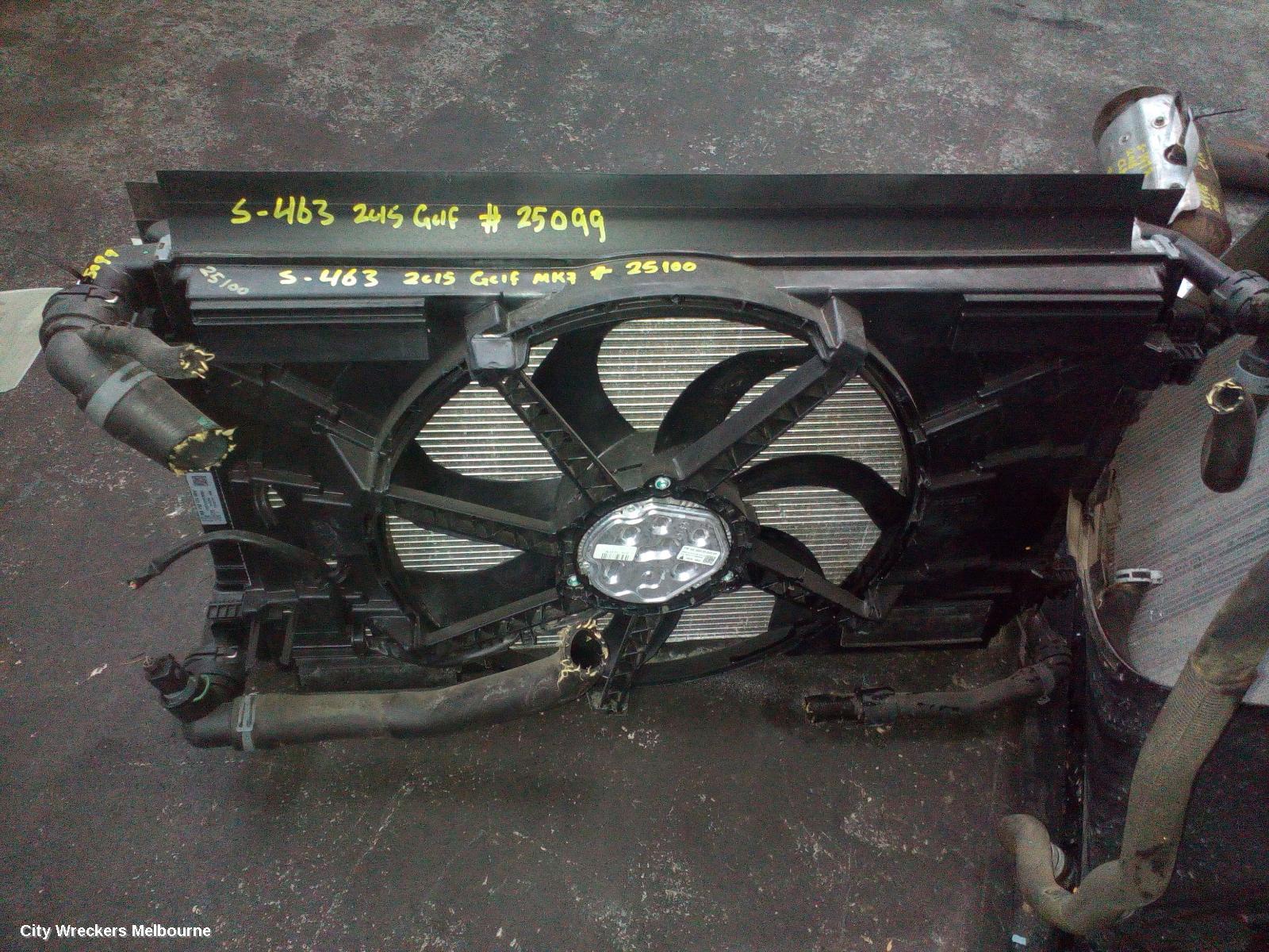 VOLKSWAGEN GOLF RADIATOR, PRIMARY RADIATOR (CLOSEST TO ENGINE), AUTO/MANUAL, 1.4, PETROL, GEN 7, 03/2013 - 08/2020