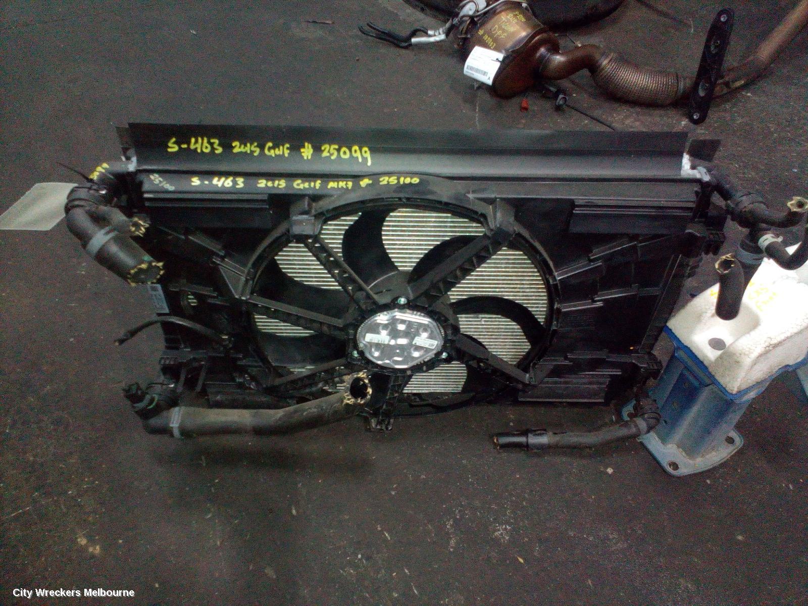 VOLKSWAGEN GOLF RADIATOR, PRIMARY RADIATOR (CLOSEST TO ENGINE), AUTO/MANUAL, 1.4, PETROL, GEN 7, 03/2013 - 08/2020