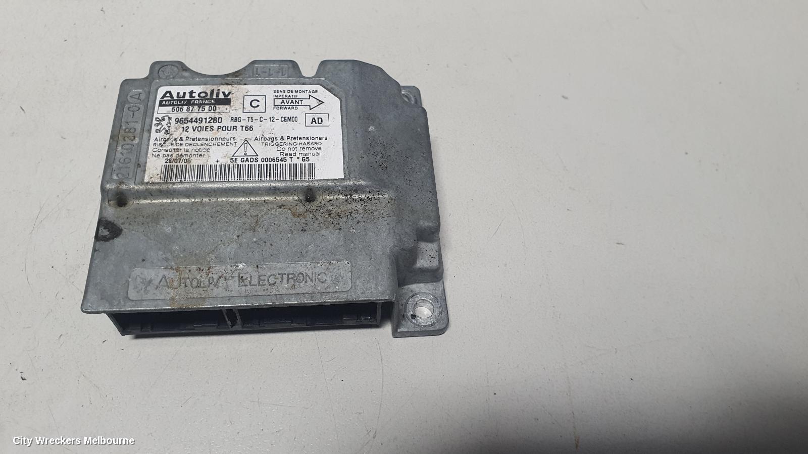 PEUGEOT 307 AIRBAG MODULE/SENSOR, T6, MODULE, 10/2005 - 12/2009