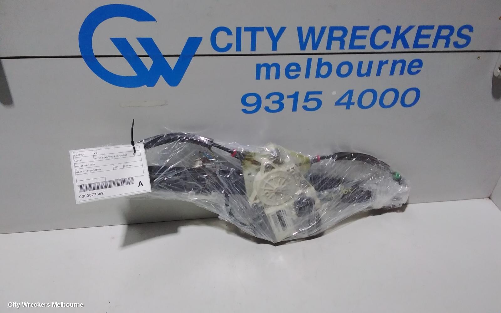 BMW X3 RIGHT REAR WND REG/MOTOR, E83, 06/2004 - 11/2010
