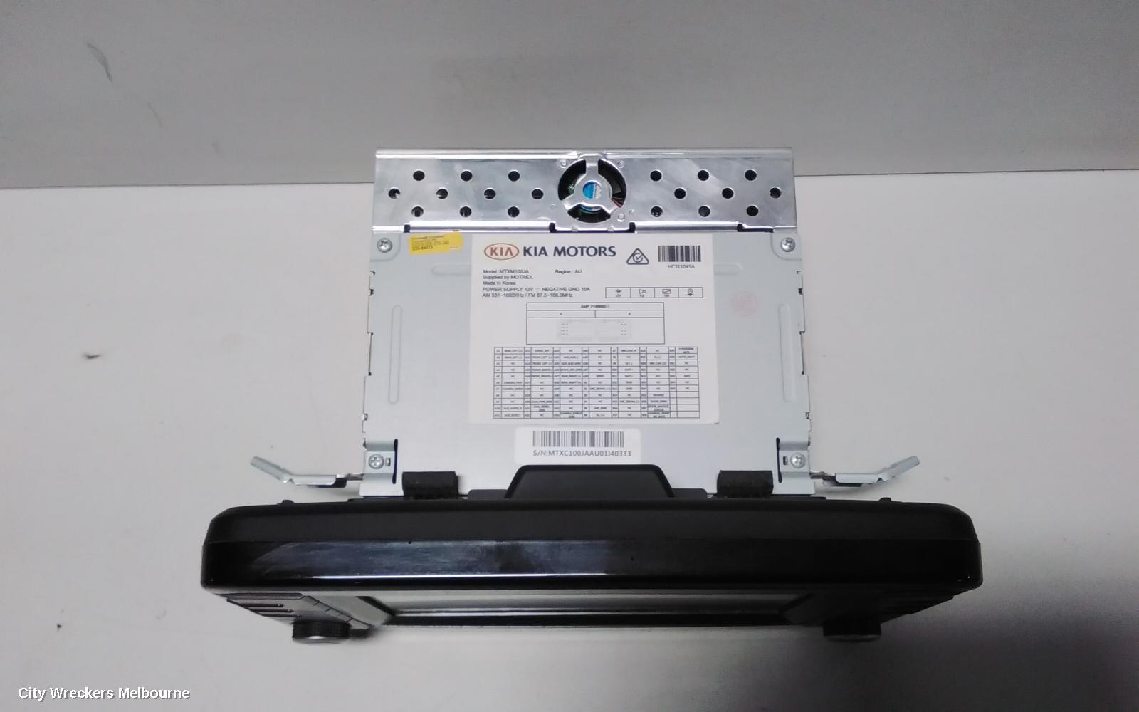 KIA PICANTO RADIO/CD/DVD/SAT/TV, DISPLAY UNIT, 7IN TOUCHSCREEN, JA, 05/2017 - 07/2020
