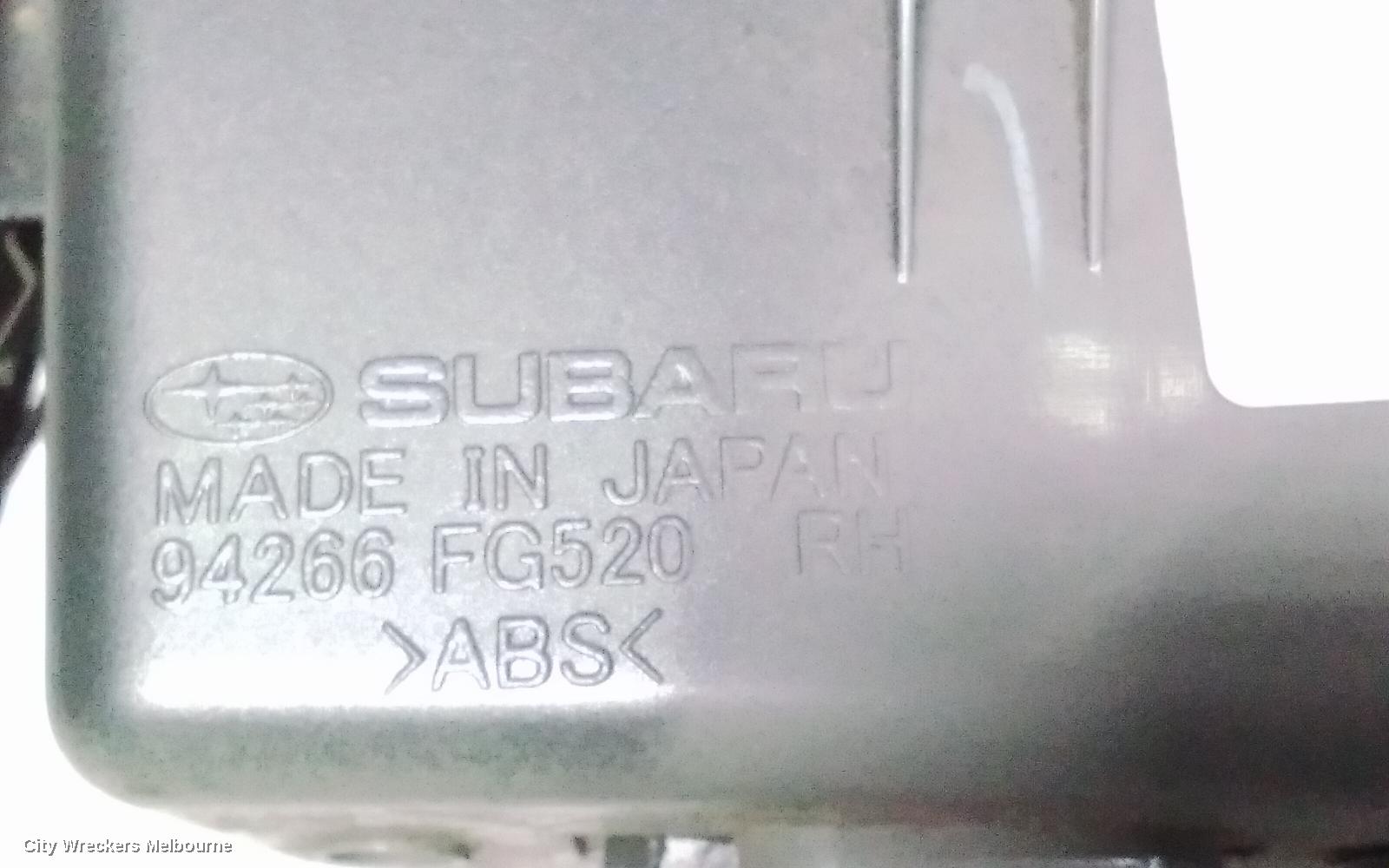 SUBARU IMPREZA PWR DR WIND SWITCH, RH FRONT (MASTER SWITCH), F02, G3, 04/2007 - 11/2011