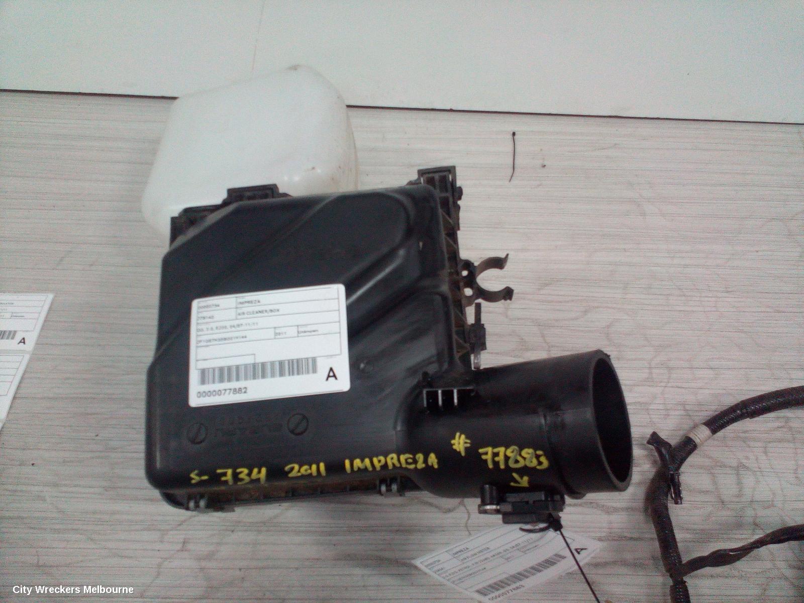 SUBARU IMPREZA AIR CLEANER/BOX, G3, 2.0, EJ20, 04/2007 - 11/2011