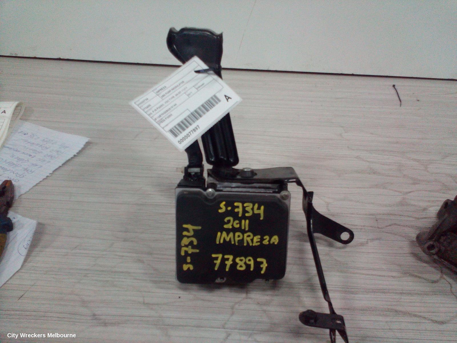 SUBARU IMPREZA ABS PUMP/MODULATOR, G3, P/N FG002, VDC TYPE, 04/2007 - 11/2011