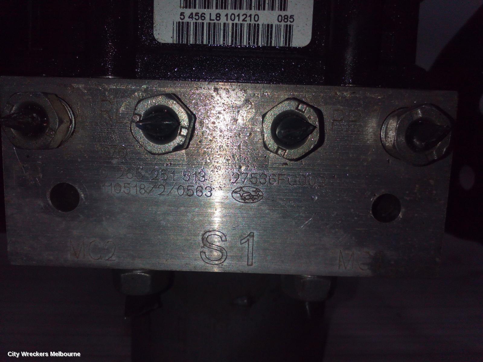 SUBARU IMPREZA ABS PUMP/MODULATOR, G3, P/N FG002, VDC TYPE, 04/2007 - 11/2011
