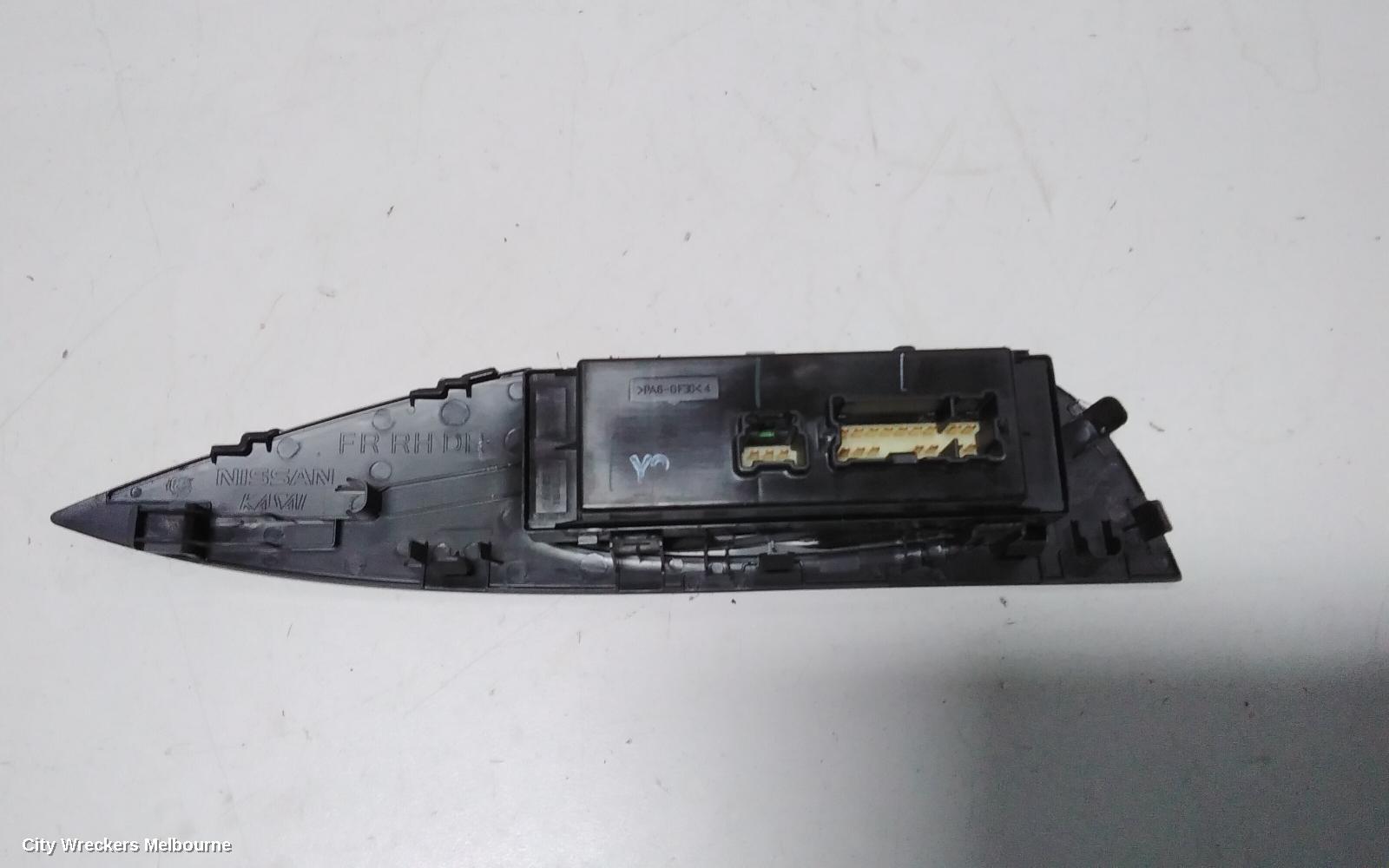 NISSAN XTRAIL PWR DR WIND SWITCH, RH FRONT (MASTER SWITCH), T32, 03/2014 ONWARDS