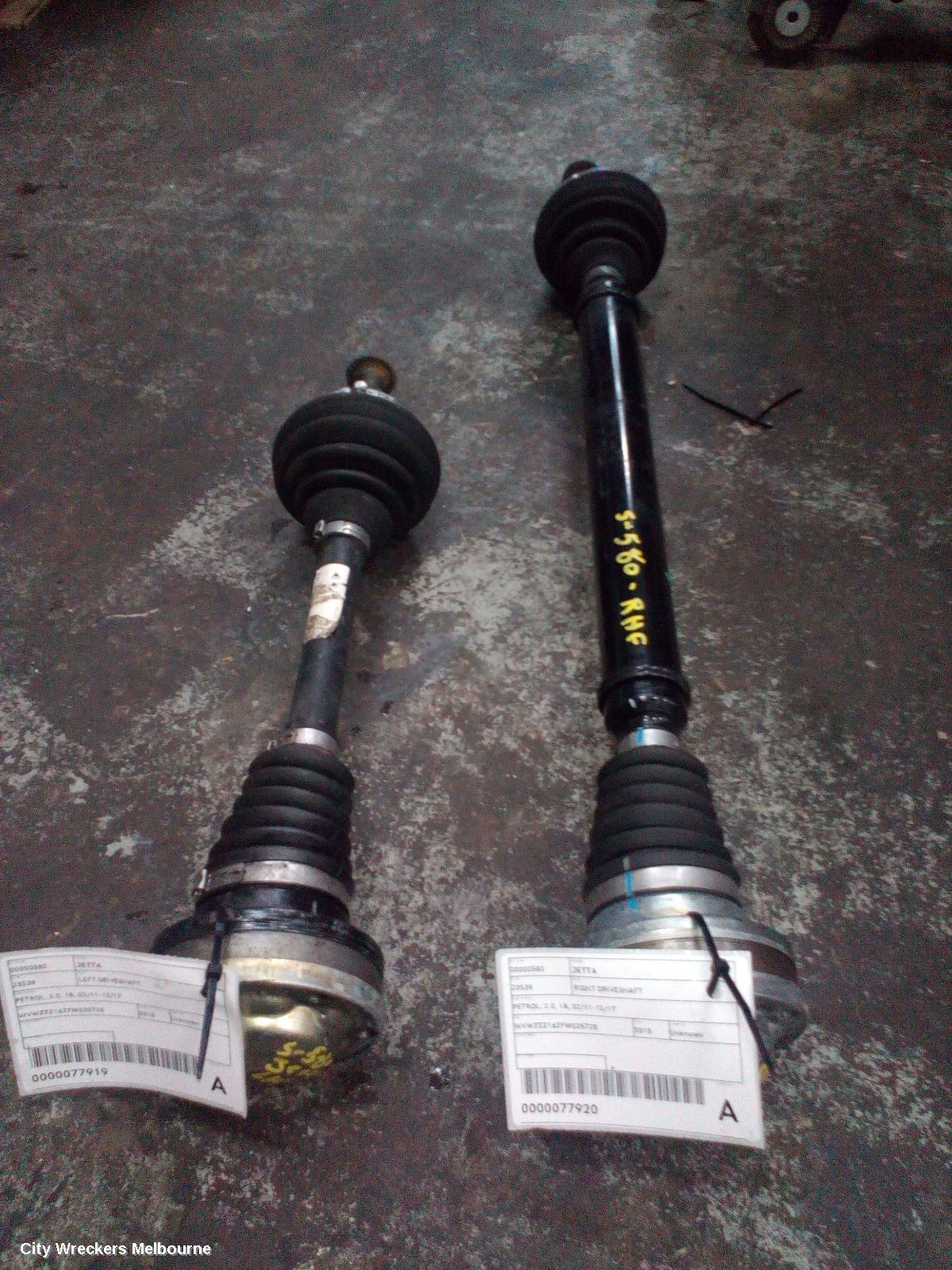 VOLKSWAGEN JETTA LEFT DRIVESHAFT, PETROL, 2.0, 1B, 02/2011 - 12/2017