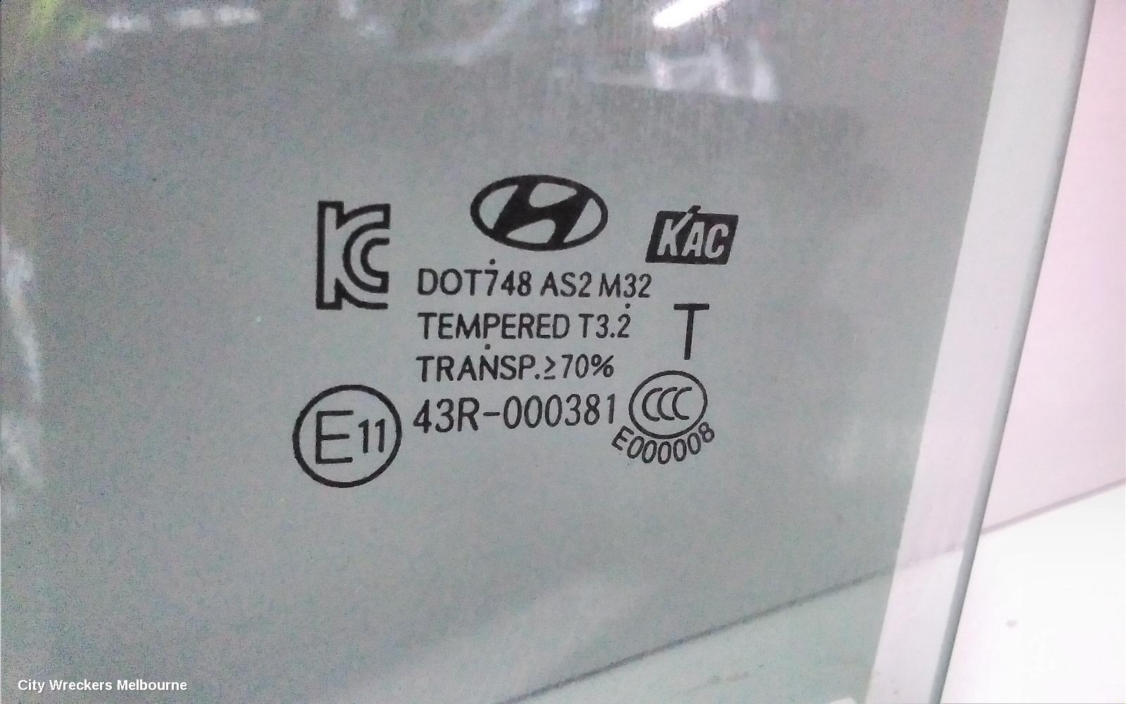 HYUNDAI I30 LEFT REAR DOOR WINDOW, GD, 5DR HATCH, 05/2012 - 04/2017