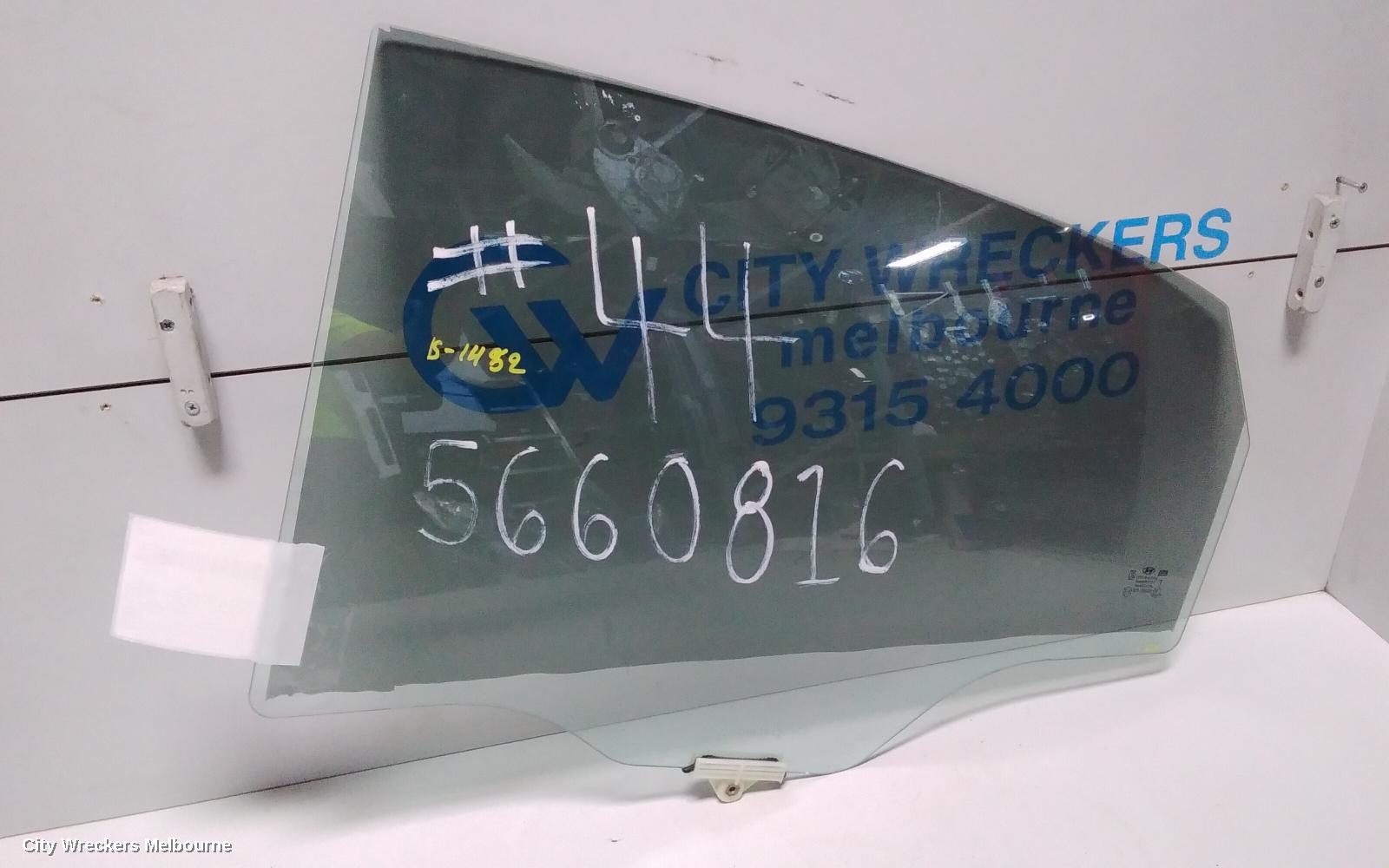 HYUNDAI I30 LEFT REAR DOOR WINDOW, GD, 5DR HATCH, 05/2012 - 04/2017