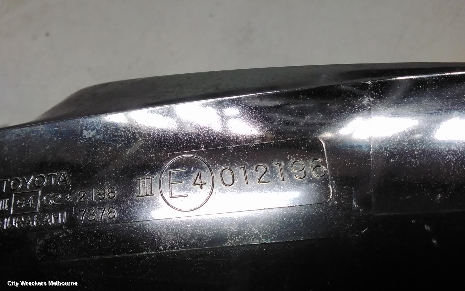 TOYOTA PRADO RIGHT DOOR MIRROR, 120 SERIES, CHROME, 02/2003 - 10/2009