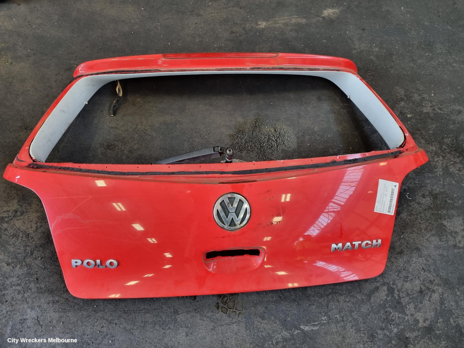 VOLKSWAGEN POLO BOOTLID/TAILGATE, TAILGATE, 9N, STANDARD TYPE (NO SPOILER), 11/2005 - 04/2010