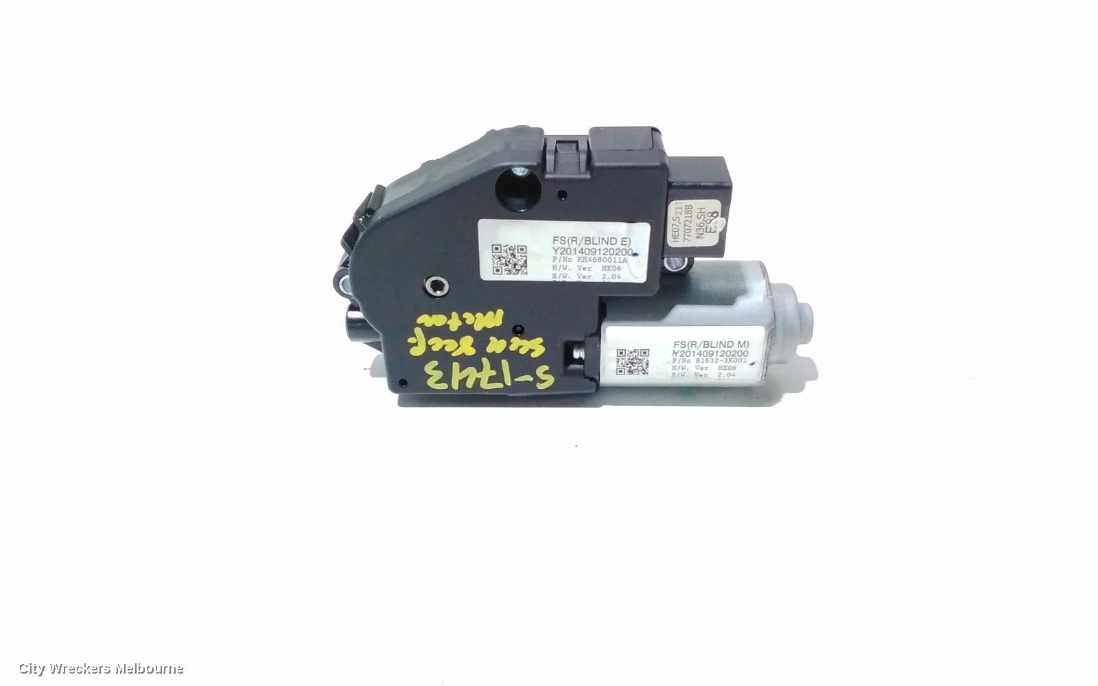 HYUNDAI VELOSTER SUNROOF MOTOR, FS, 10/2011 - 08/2019