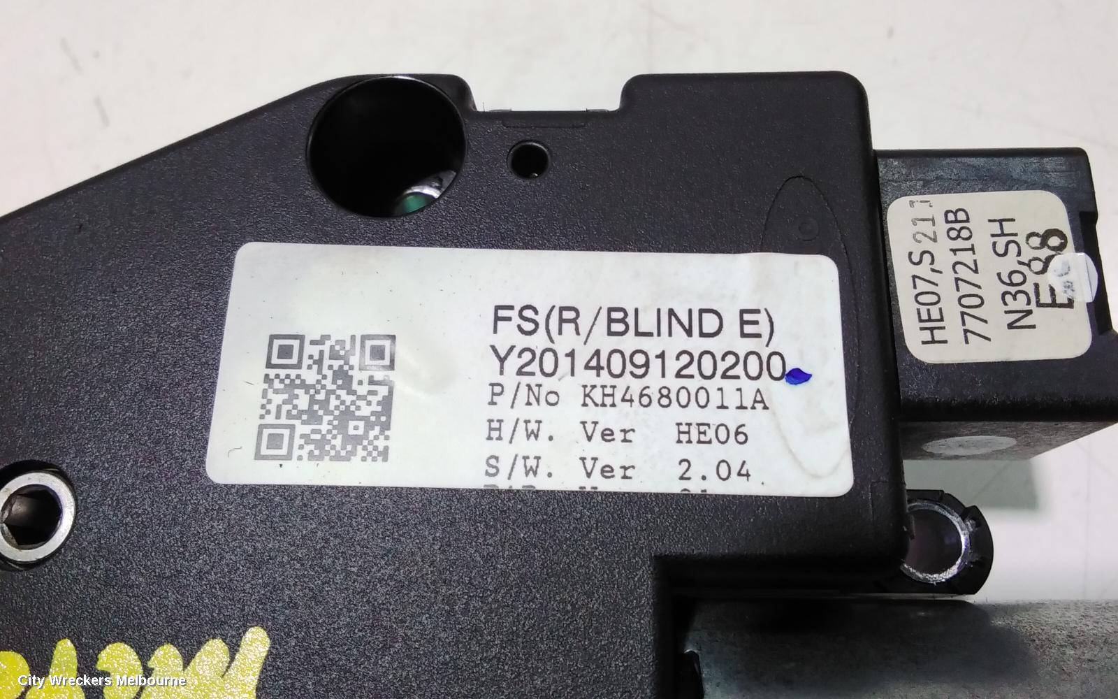 HYUNDAI VELOSTER SUNROOF MOTOR, FS, 10/2011 - 08/2019