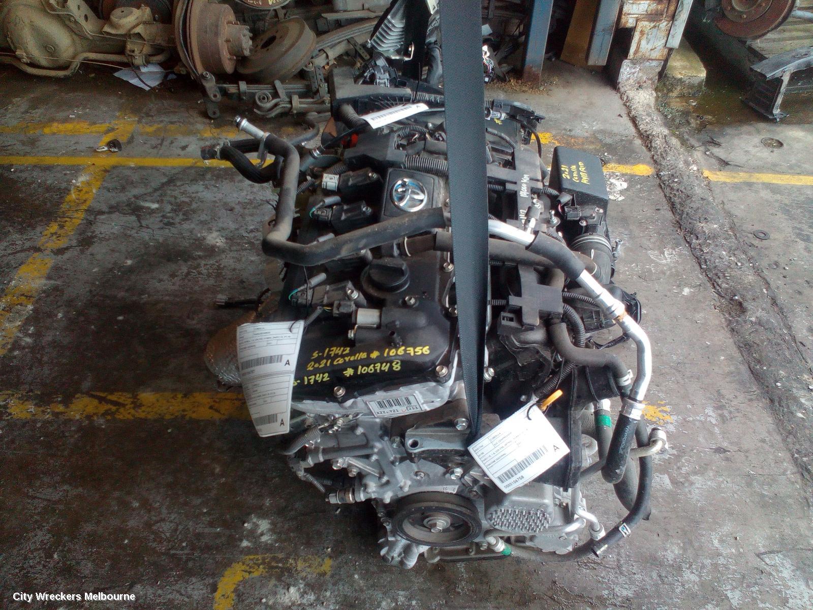 TOYOTA COROLLA ENGINE, PETROL, 1.8, 2ZR-FXE, HYBRID, ZWE211R, 07/2018 ONWARDS