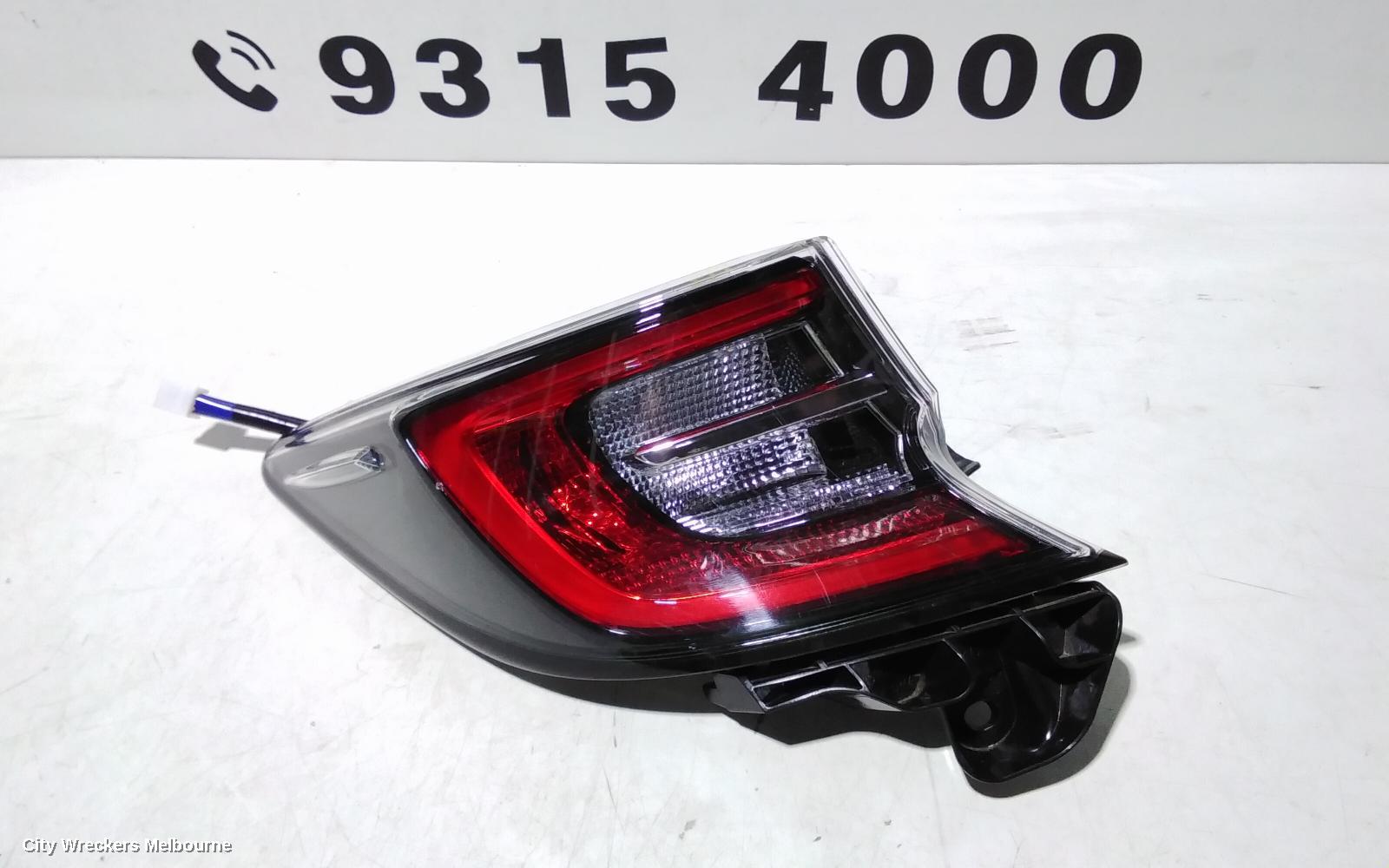 TOYOTA COROLLA LEFT TAILLIGHT, E210, HATCH, 07/2018 ONWARDS