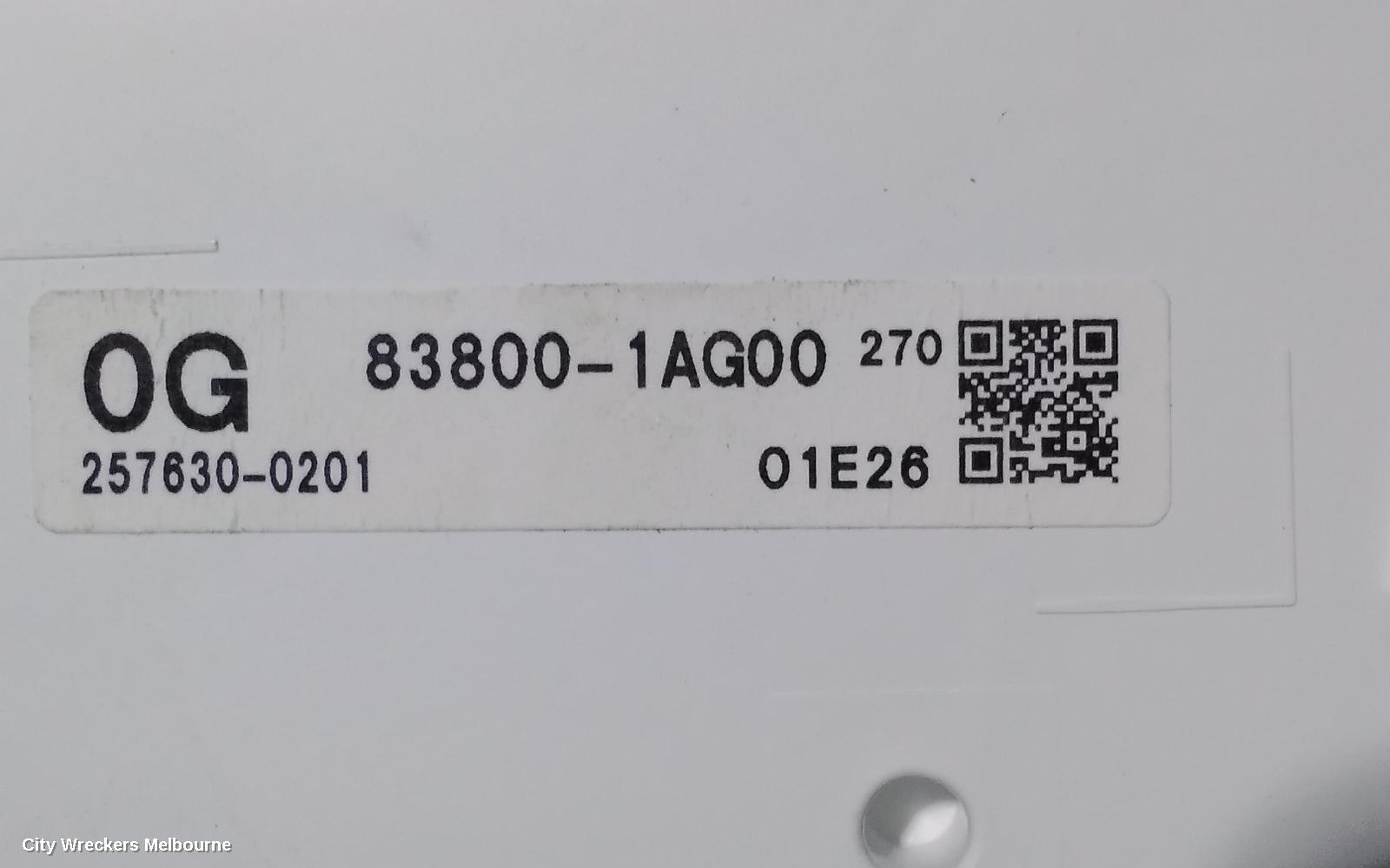 TOYOTA COROLLA INSTRUMENT CLUSTER, INSTRUMENT CLUSTER, AUTO T/M, HATCH, HYBRID, ASCENT SPORT/SX, ZWE211R, 07/2018 ONWARDS