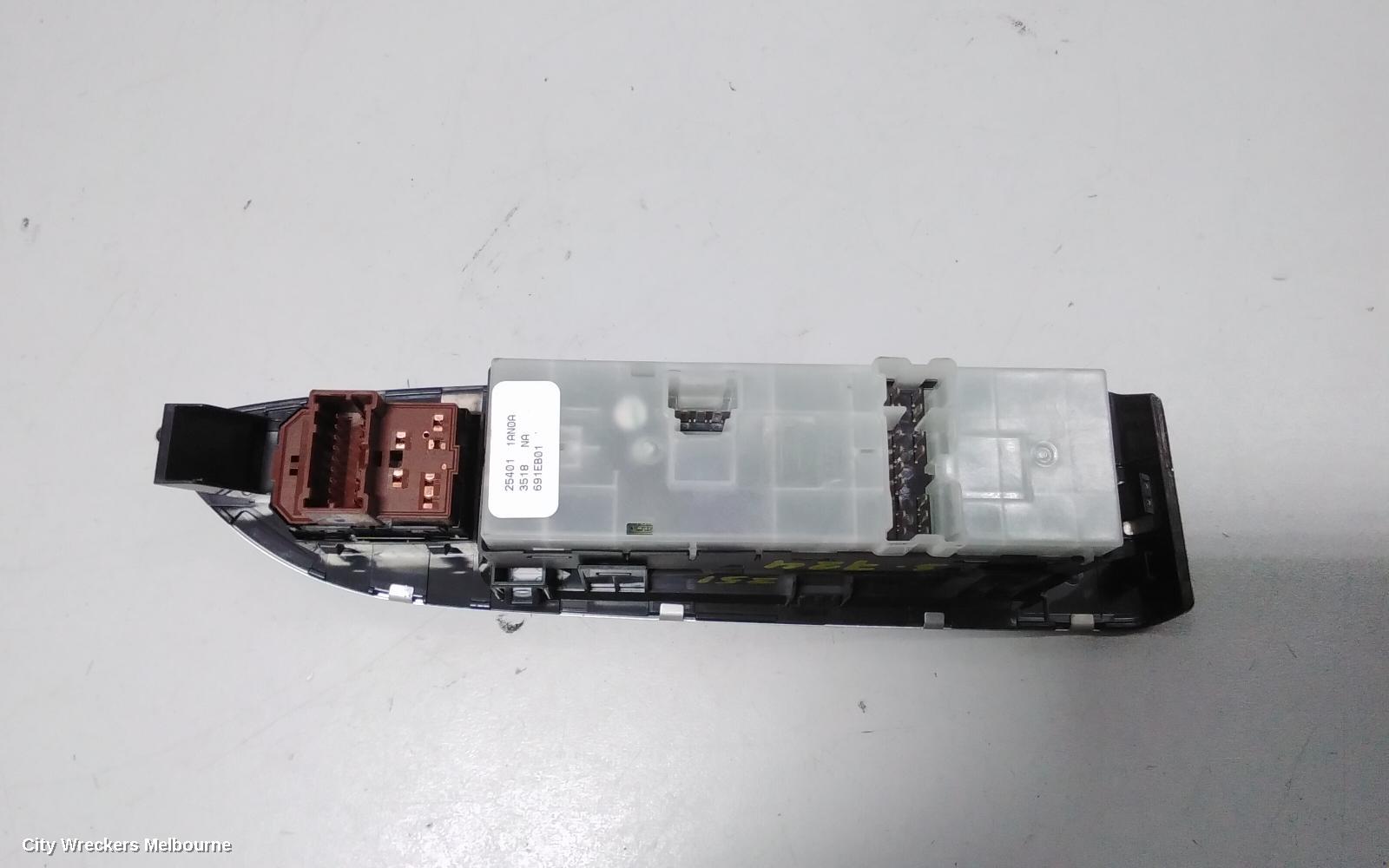 NISSAN MURANO PWR DR WIND SWITCH, RH FRONT (MASTER SWITCH), Z51, TI TYPE, 12/2008 - 12/2014