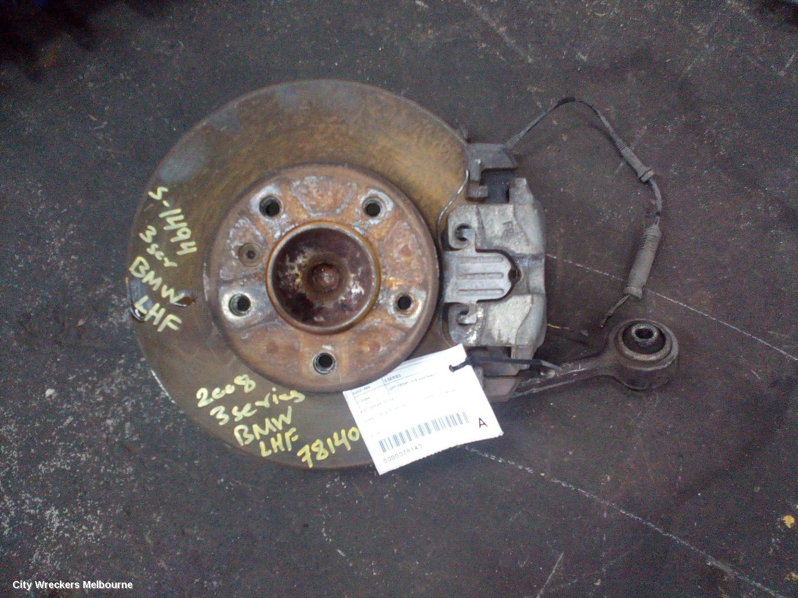 BMW 3 SERIES LEFT FRONT HUB ASSEMBLY, E90, SEDAN, 03/2005 - 01/2012