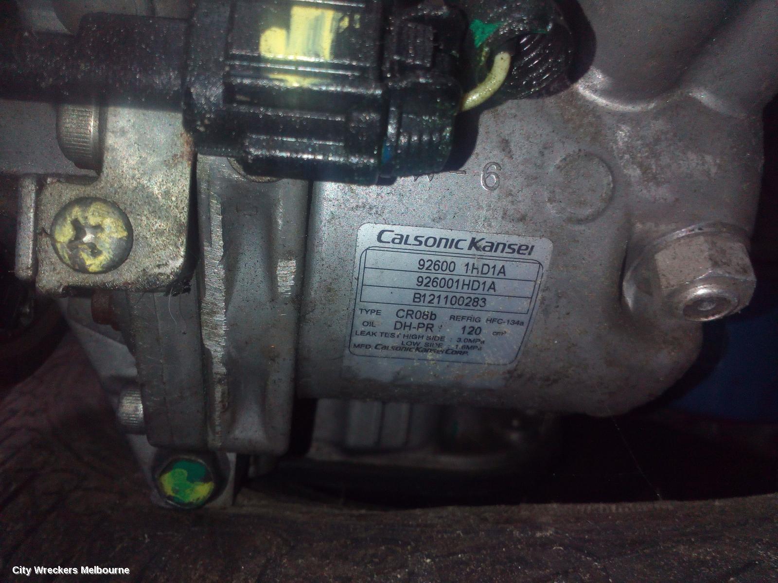 NISSAN MICRA A/C COMPRESSOR, K13, 1.2, PETROL, 10/2010 - 12/2016